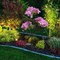 3 Head Solar Garden Light, Realistic Hydrangea Flower Outdoor Decor Light Purple